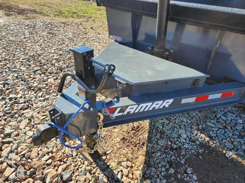 2026 Lamar 7X16 14K Gooseneck Telescopic Dump w/ Upgraded Tires, Spare Tire and 24" Sides