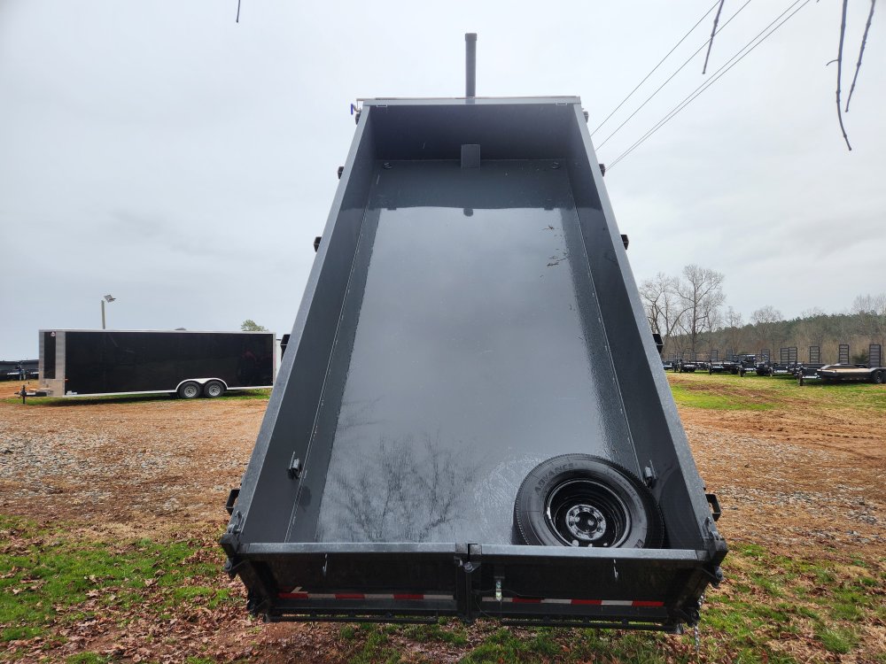 2026 Lamar 7X16 14K Gooseneck Telescopic Dump w/ Upgraded Tires, Spare Tire and 24" Sides