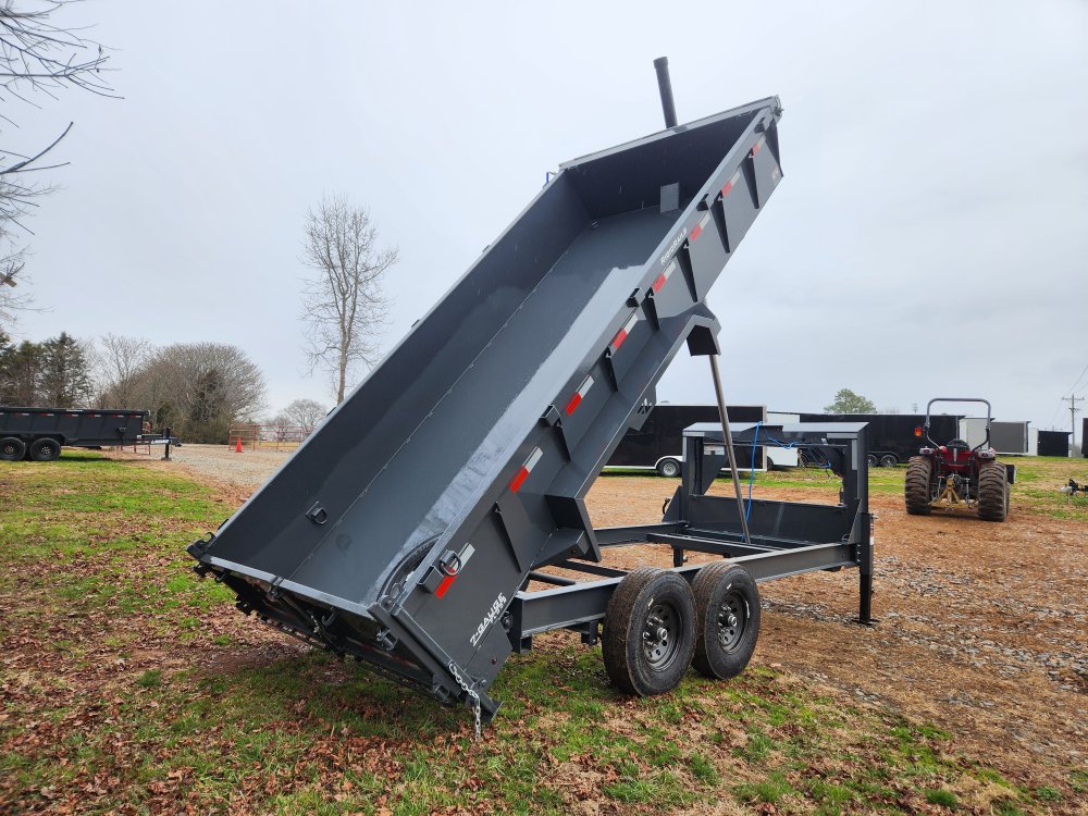 2026 Lamar 7X16 14K Gooseneck Telescopic Dump w/ Upgraded Tires, Spare Tire and 24" Sides
