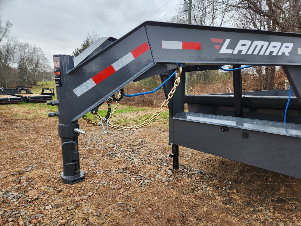 2026 Lamar 7X16 14K Gooseneck Telescopic Dump w/ Upgraded Tires, Spare Tire and 24" Sides