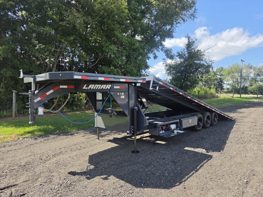 2026 Lamar 102x26 21k Gooseneck Deckover Tilt w/ All the Cool Stuff and Deck Over Neck