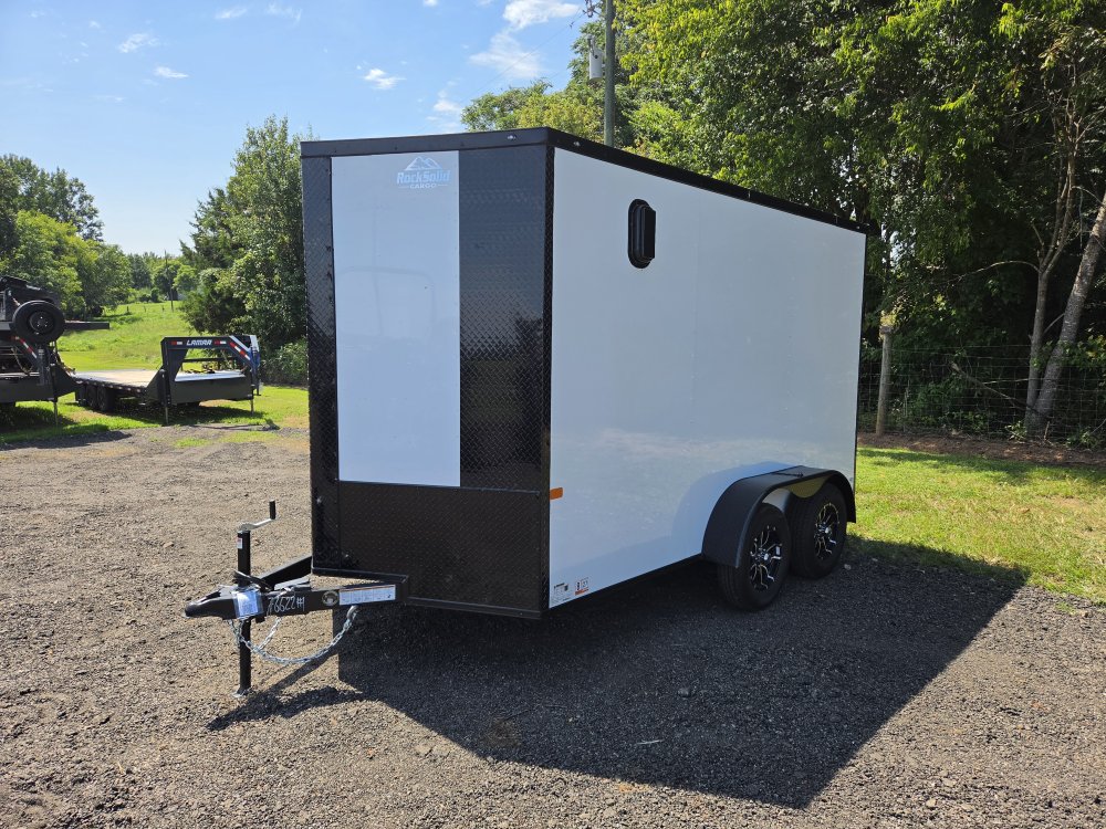 2027 Rock Solid Cargo 7x12 7k Enclosed w/ Blackout Package, 7' Interior, Polycore Metal and Semi-Scr