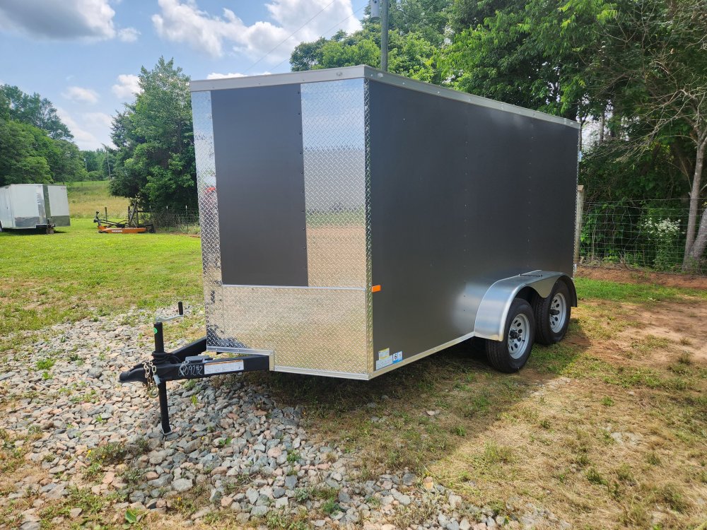 2025 Rock Solid Cargo 7x12 7k Enclosed Trailer w/ Polycore (.080) Metal, Semi-Screwless Upgrade and 