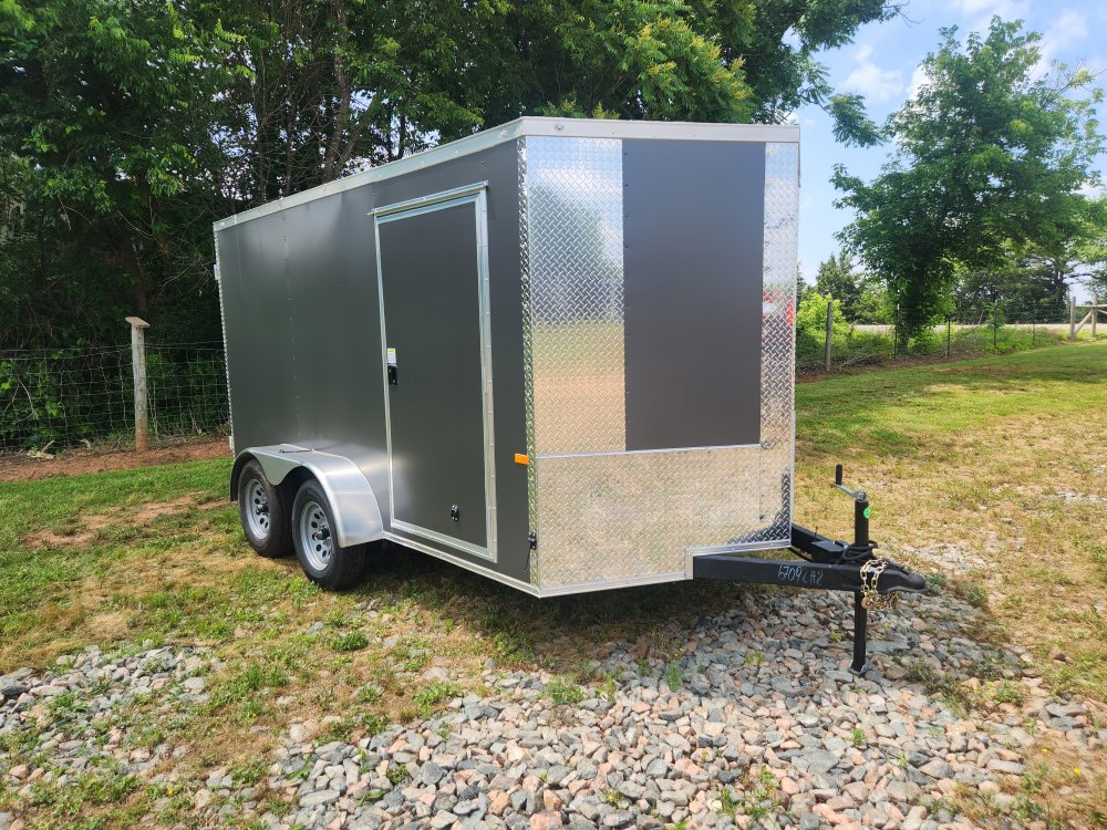 2025 Rock Solid Cargo 7x12 7k Enclosed Trailer w/ Polycore (.080) Metal, Semi-Screwless Upgrade and 