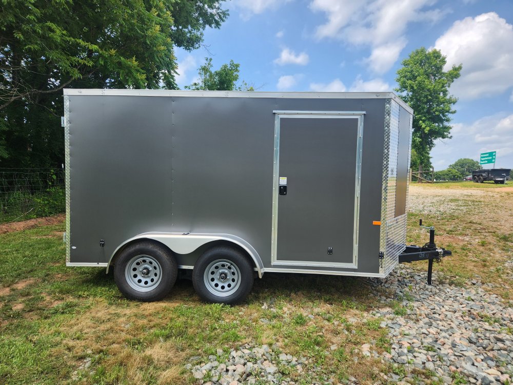 2025 Rock Solid Cargo 7x12 7k Enclosed Trailer w/ Polycore (.080) Metal, Semi-Screwless Upgrade and 