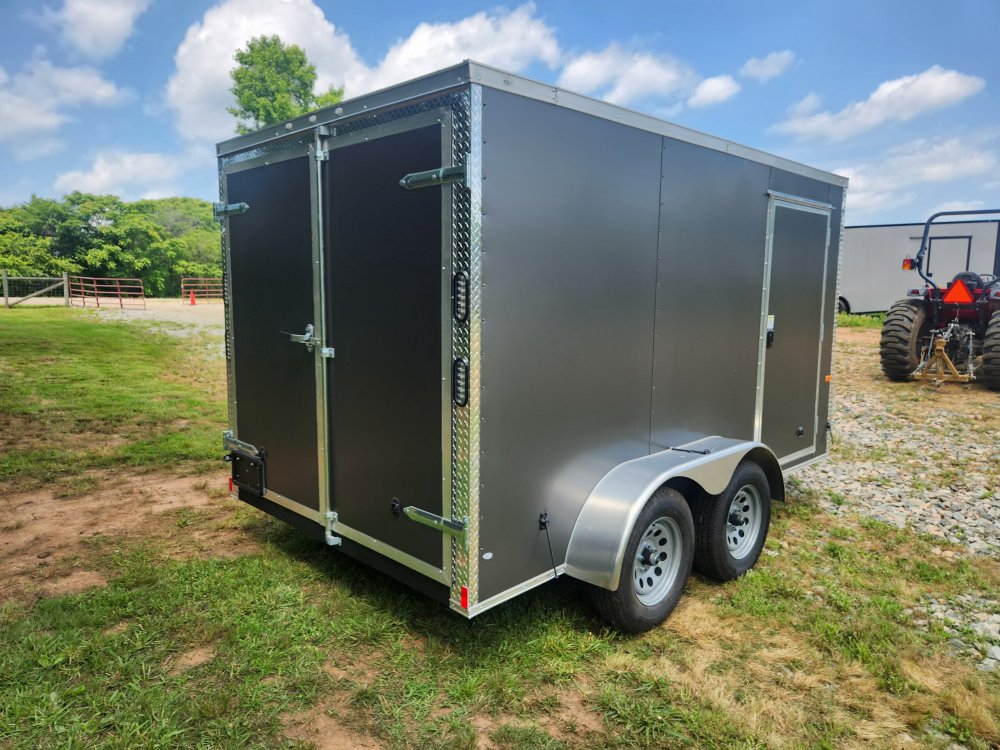 2025 Rock Solid Cargo 7x12 7k Enclosed Trailer w/ Polycore (.080) Metal, Semi-Screwless Upgrade and 