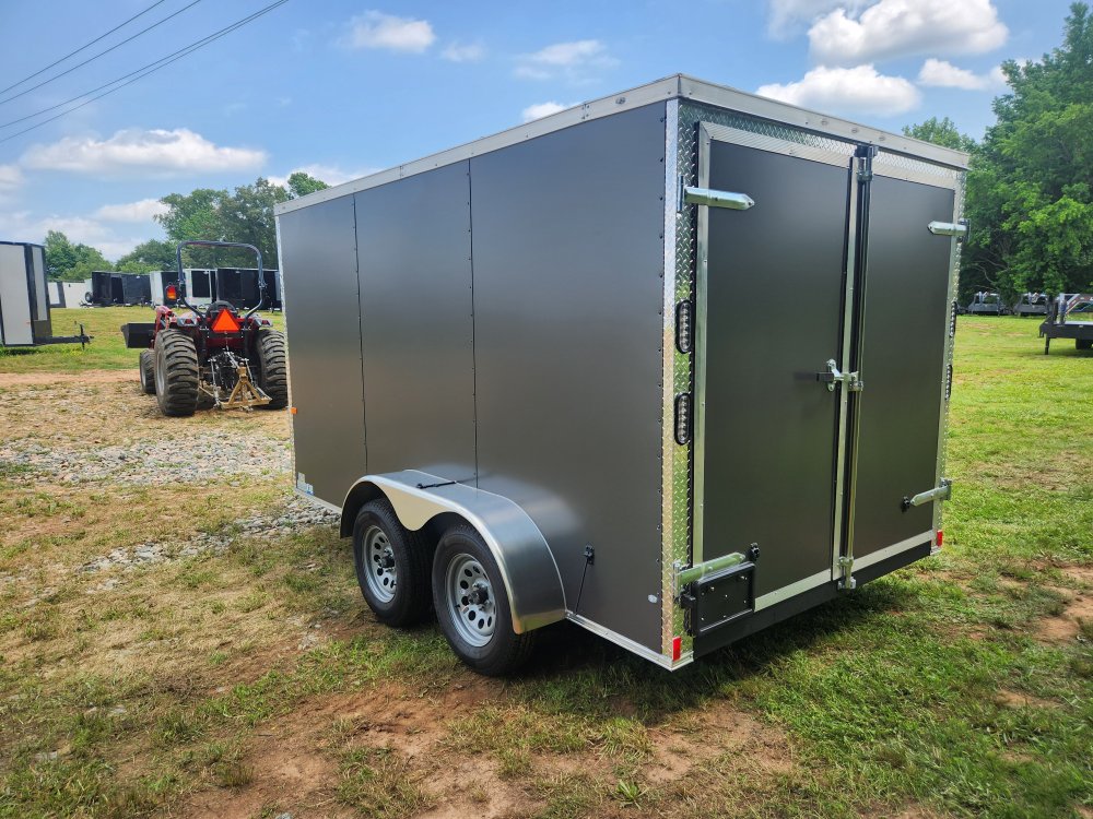 2025 Rock Solid Cargo 7x12 7k Enclosed Trailer w/ Polycore (.080) Metal, Semi-Screwless Upgrade and 