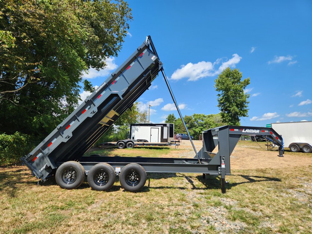 2026 Lamar Trailers 7x16 21k Gooseneck Telescopic Dump w/ 24" Sides