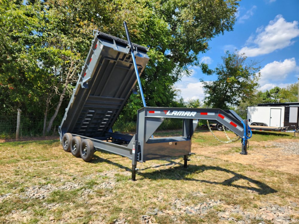 2026 Lamar Trailers 7x16 21k Gooseneck Telescopic Dump w/ 24" Sides
