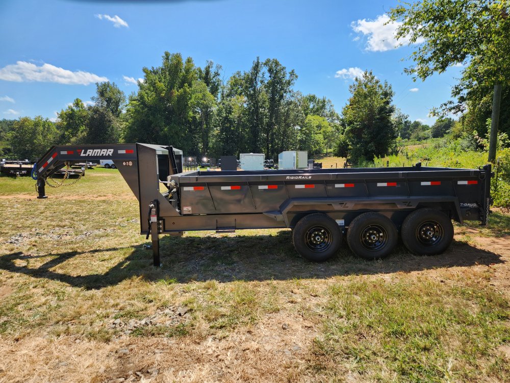 2026 Lamar Trailers 7x16 21k Gooseneck Telescopic Dump w/ 24" Sides
