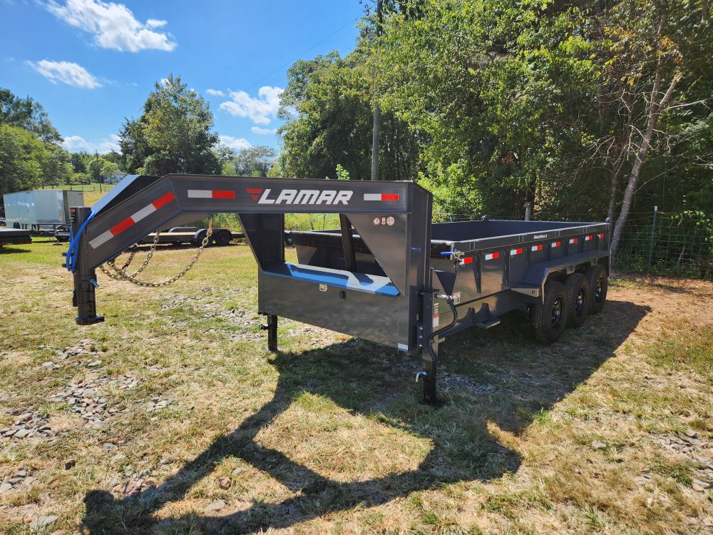 2026 Lamar Trailers 7x16 21k Gooseneck Telescopic Dump w/ 24" Sides