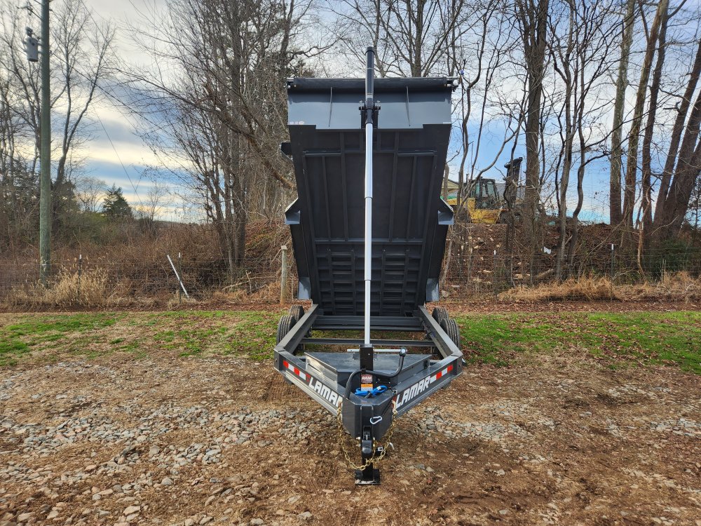 2026 Lamar 7x14 16k Telescopic Dump w/ 2 Batteries, Solar Charger and 36" Sides