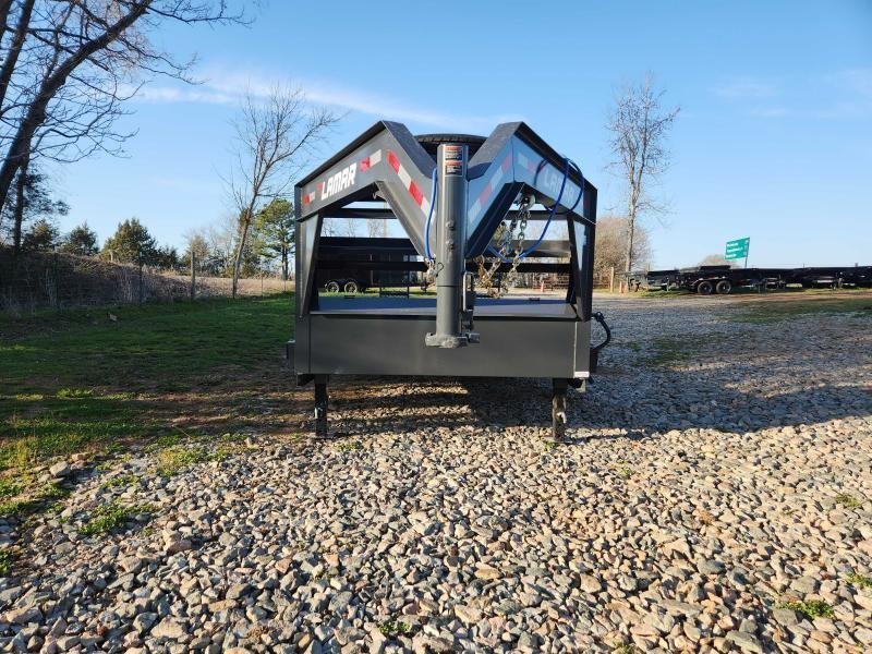 2026 Lamar 102X24 14K Gooseneck Equipment Hauler w/ Winch Plate, Drive-Over Fenders and Stand-Up Ram