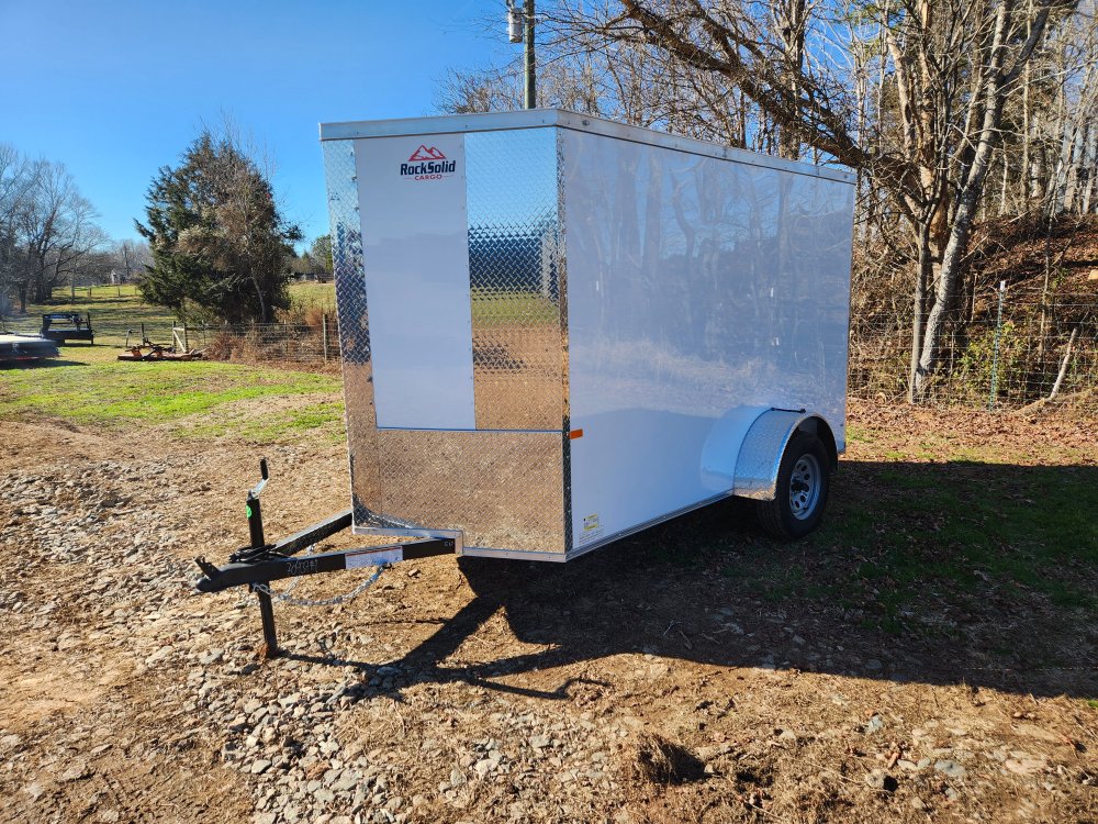 2026 Rock Solid Cargo 6 x 10 Single Axle Enclosed w/ Polycore Metal Upgrade and Semi-Screwless Upgra