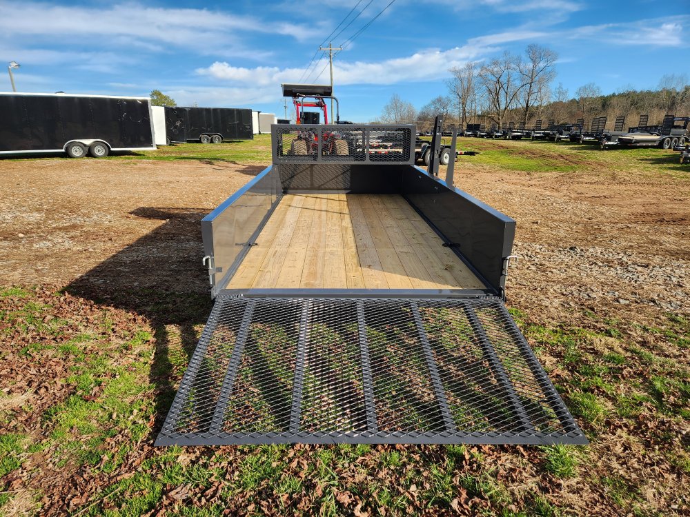 2026 Lamar 83x16 7k Utility w/ 24" Solid Sides, Tool Cage, Fuel Can Rack, Water Cooler Rack and Trim