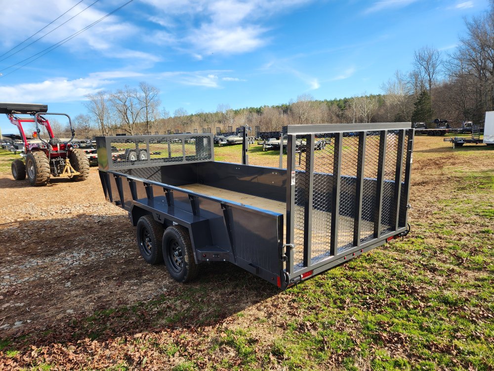 2026 Lamar 83x16 7k Utility w/ 24" Solid Sides, Tool Cage, Fuel Can Rack, Water Cooler Rack and Trim