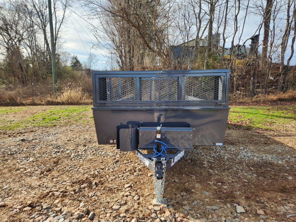 2026 Lamar 83x16 7k Utility w/ 24" Solid Sides, Tool Cage, Fuel Can Rack, Water Cooler Rack and Trim