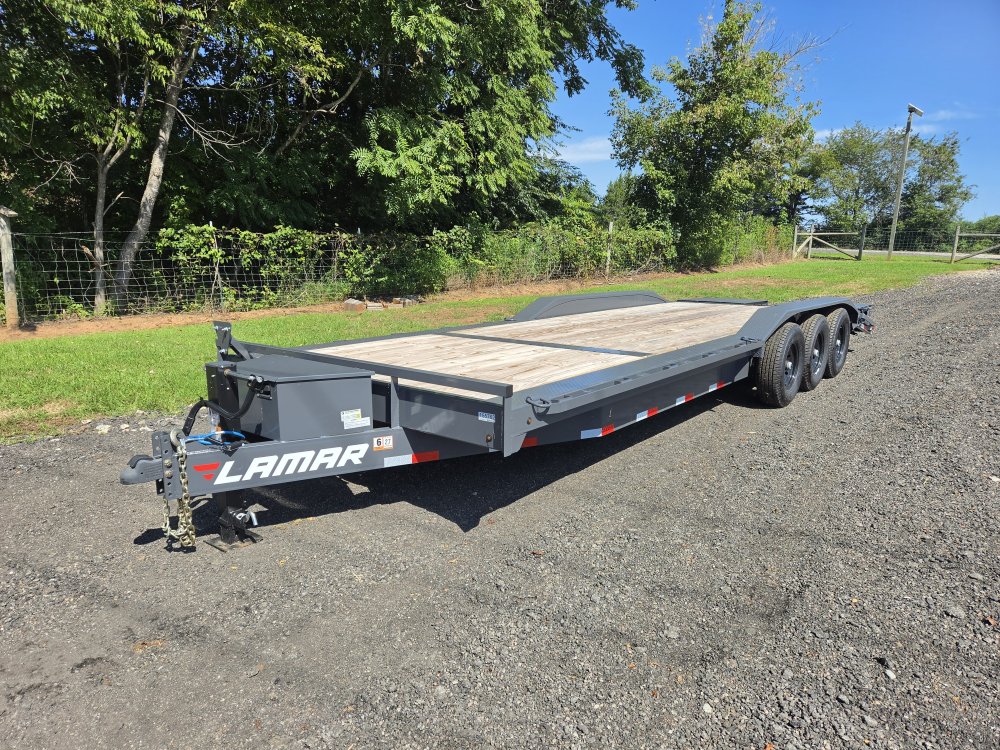 2026 Lamar 102X26 21K Equipment Hauler w/ Drive Over Fenders, Toolbox and Rhino Ramps
