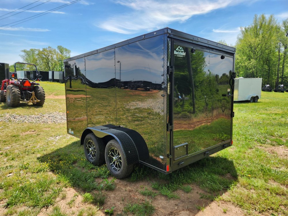 2027 Rock Solid Cargo 7x12 7k Enclosed w/ Blackout Package, 7' Interior, Polycore Metal Upgrade and 