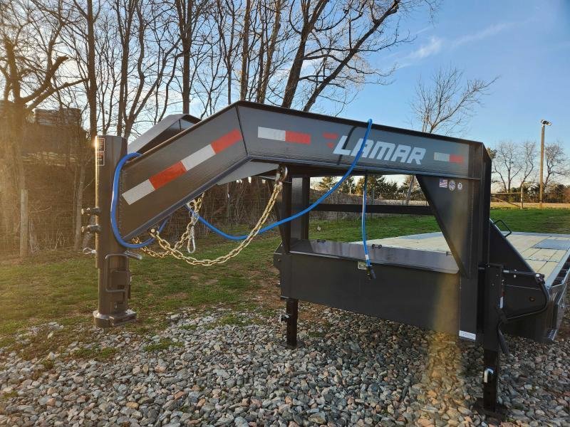 2026 Lamar 102x24 14k Gooseneck Deckover Tilt w/ Winch Plate and Solar Charger