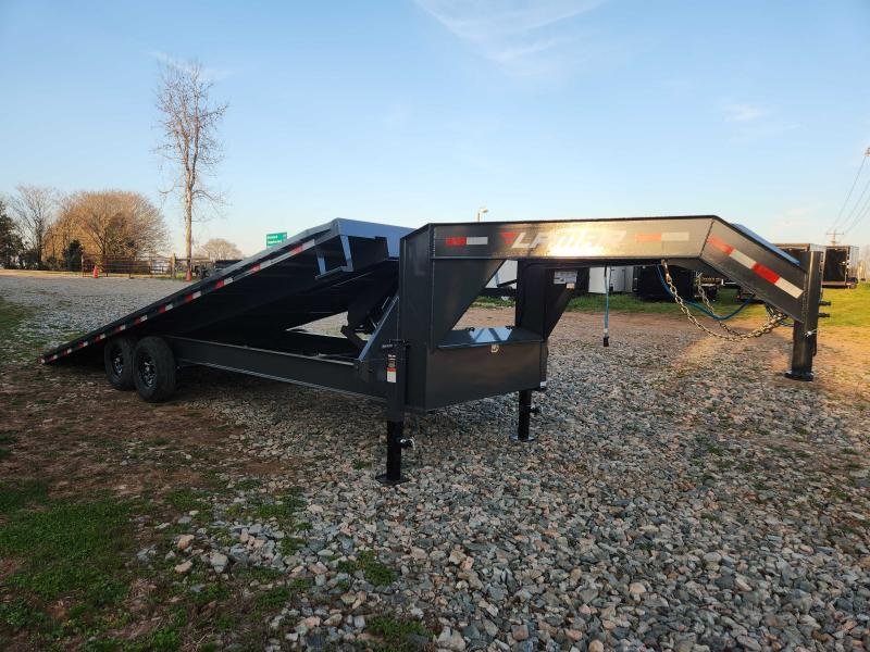 2026 Lamar 102x24 14k Gooseneck Deckover Tilt w/ Winch Plate and Solar Charger