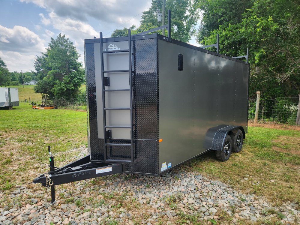 2025 Rock Solid Cargo 7x16 Enclosed w/ Blackout Package, Polycore Metal, Semi-Screwless Upgrade and 
