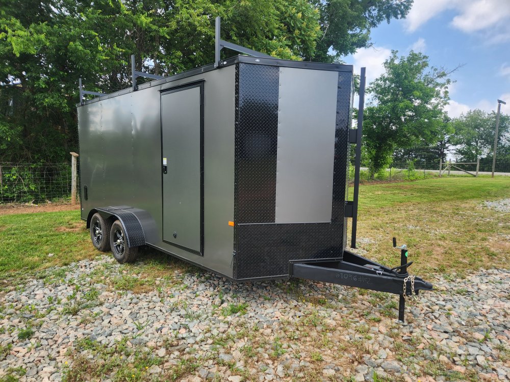 2025 Rock Solid Cargo 7x16 Enclosed w/ Blackout Package, Polycore Metal, Semi-Screwless Upgrade and 
