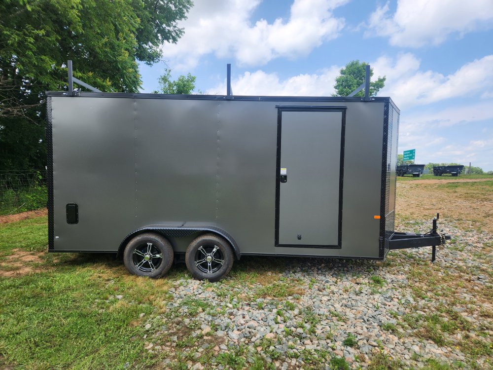 2025 Rock Solid Cargo 7x16 Enclosed w/ Blackout Package, Polycore Metal, Semi-Screwless Upgrade and 