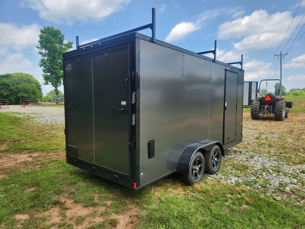 2025 Rock Solid Cargo 7x16 Enclosed w/ Blackout Package, Polycore Metal, Semi-Screwless Upgrade and 