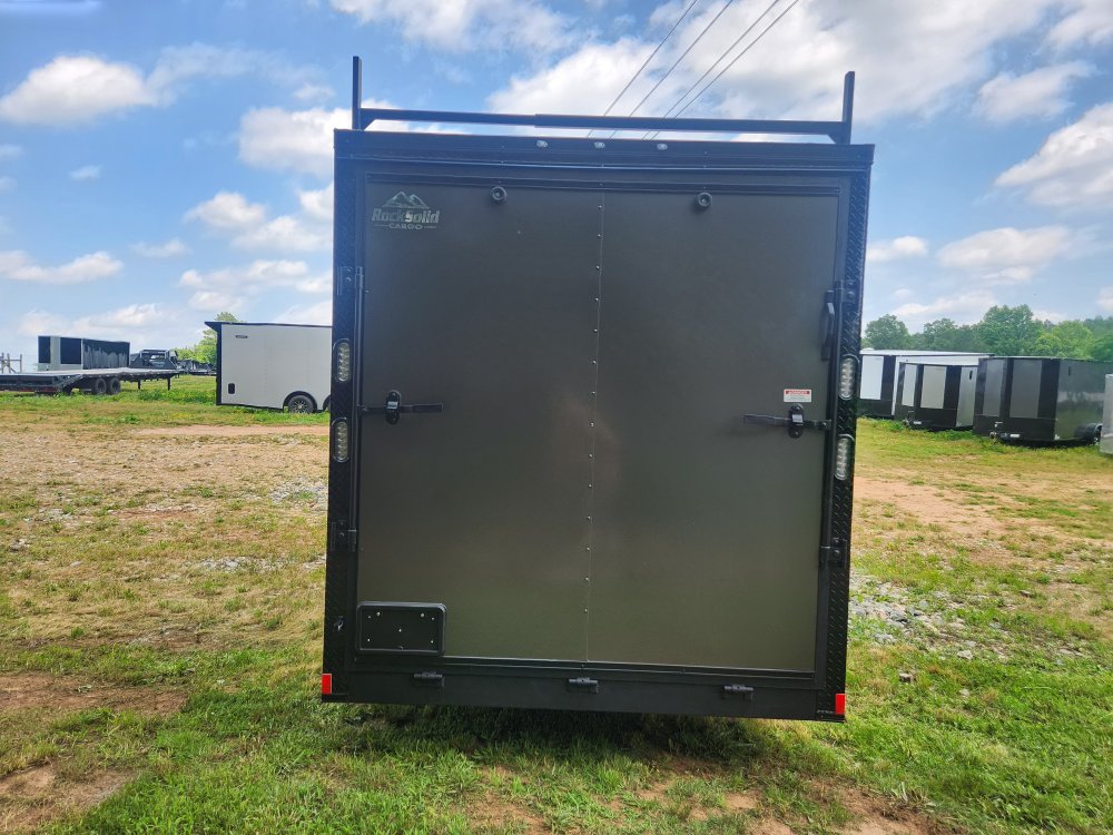 2025 Rock Solid Cargo 7x16 Enclosed w/ Blackout Package, Polycore Metal, Semi-Screwless Upgrade and 