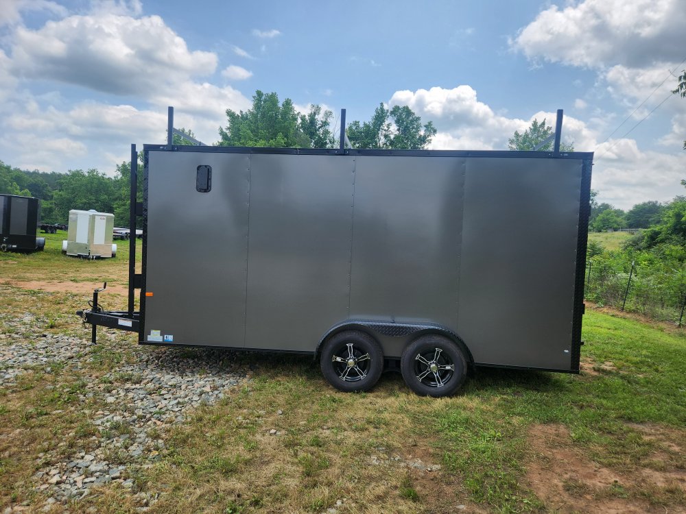 2025 Rock Solid Cargo 7x16 Enclosed w/ Blackout Package, Polycore Metal, Semi-Screwless Upgrade and 
