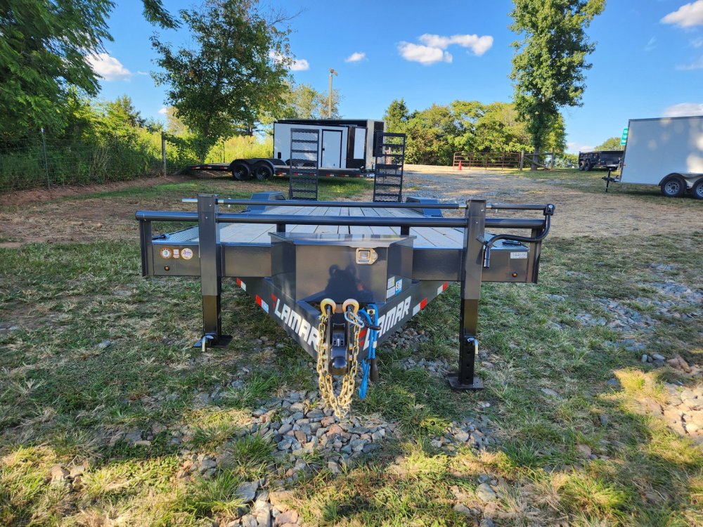 2026 Lamar Trailers 102x24 14k Equipment Hauler w/ Driver Over Fenders, Toolbox and Stand-Up Ramps