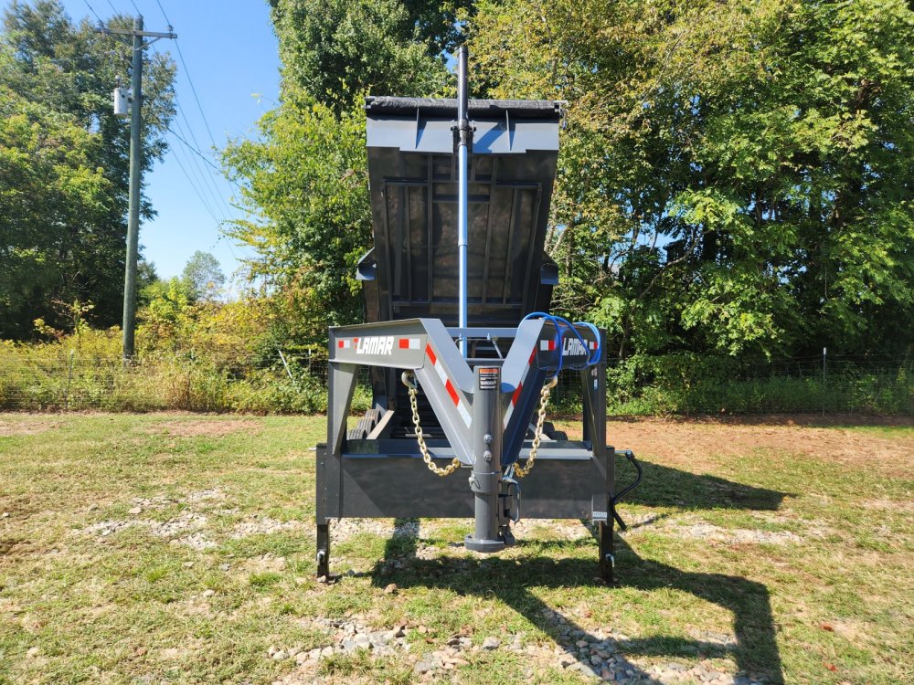 2026 Lamar Trailers 7x16 21k Gooseneck Telescopic Dump w/ 14 Ply Tires, Wireless Remote, 2 Batteries