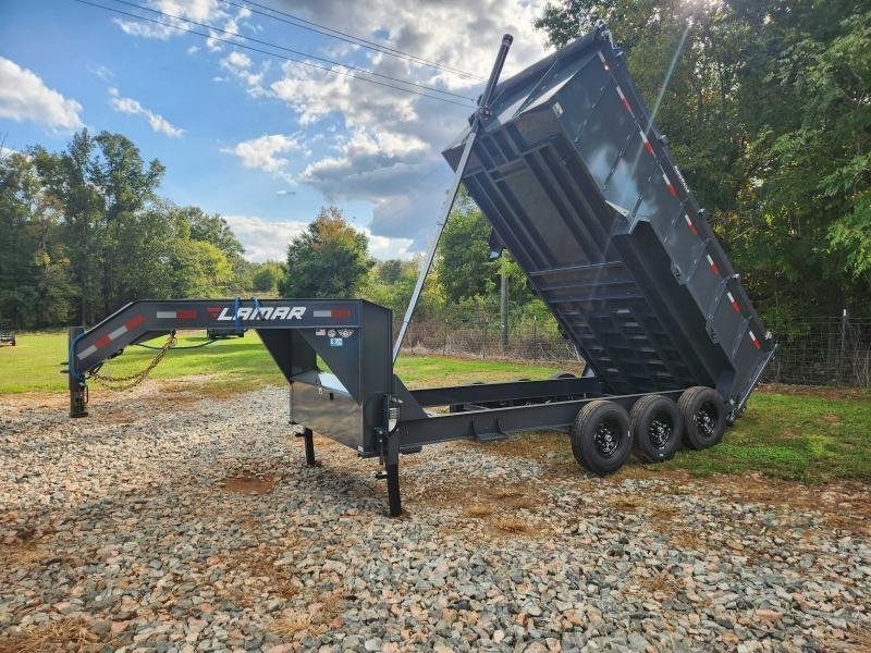2026 Lamar Trailers 7x16 21k Gooseneck Telescopic Dump w/ 48" Sides