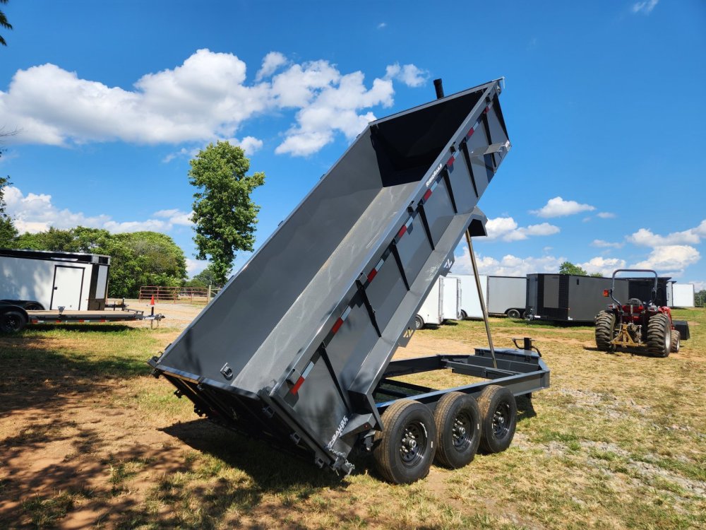 2026 Lamar Trailers 7x16 21k Telescopic Dump w/ Wireless Remote, Solar Charger, 2 Batteries and 36" 
