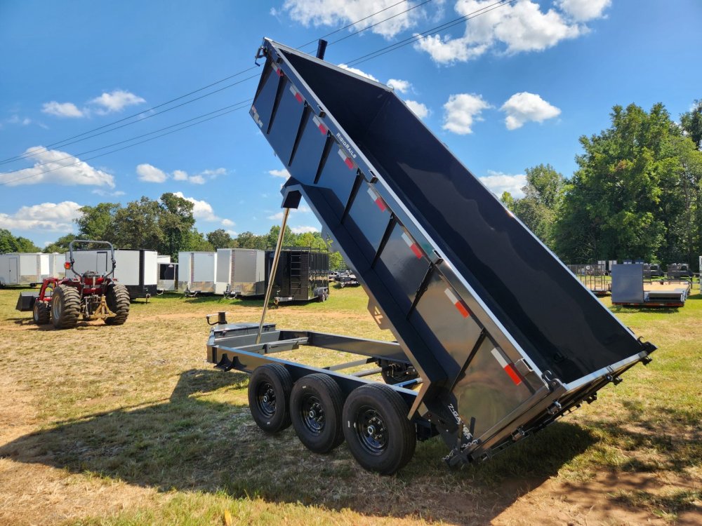 2026 Lamar Trailers 7x16 21k Telescopic Dump w/ Wireless Remote, Solar Charger, 2 Batteries and 36" 