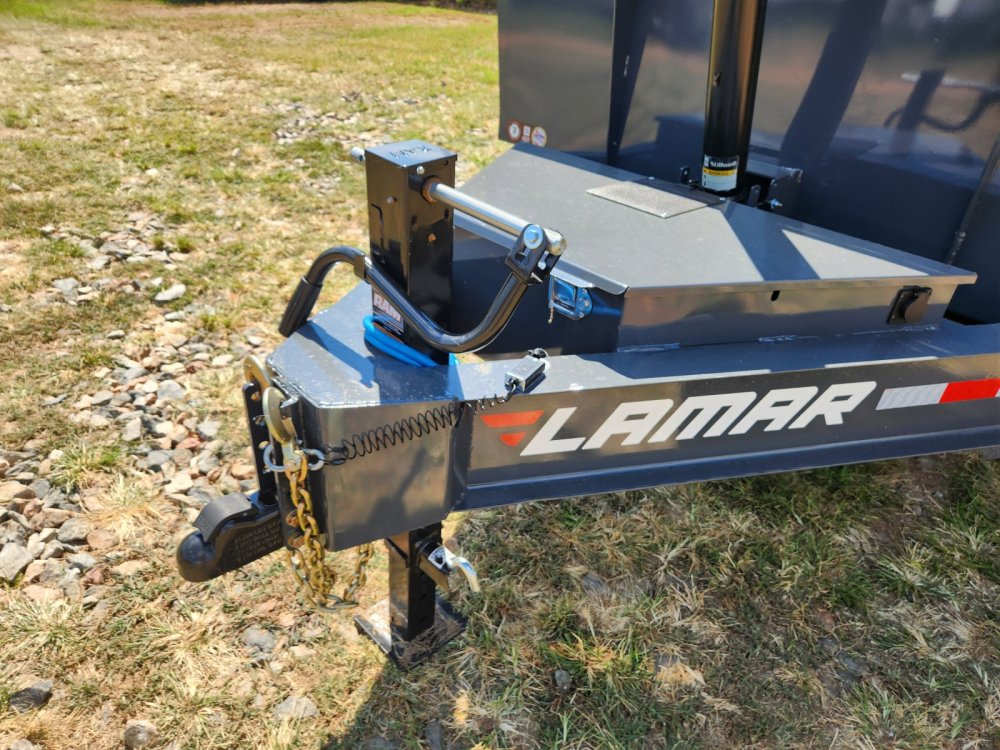2026 Lamar Trailers 7x16 21k Telescopic Dump w/ Wireless Remote, Solar Charger, 2 Batteries and 36" 