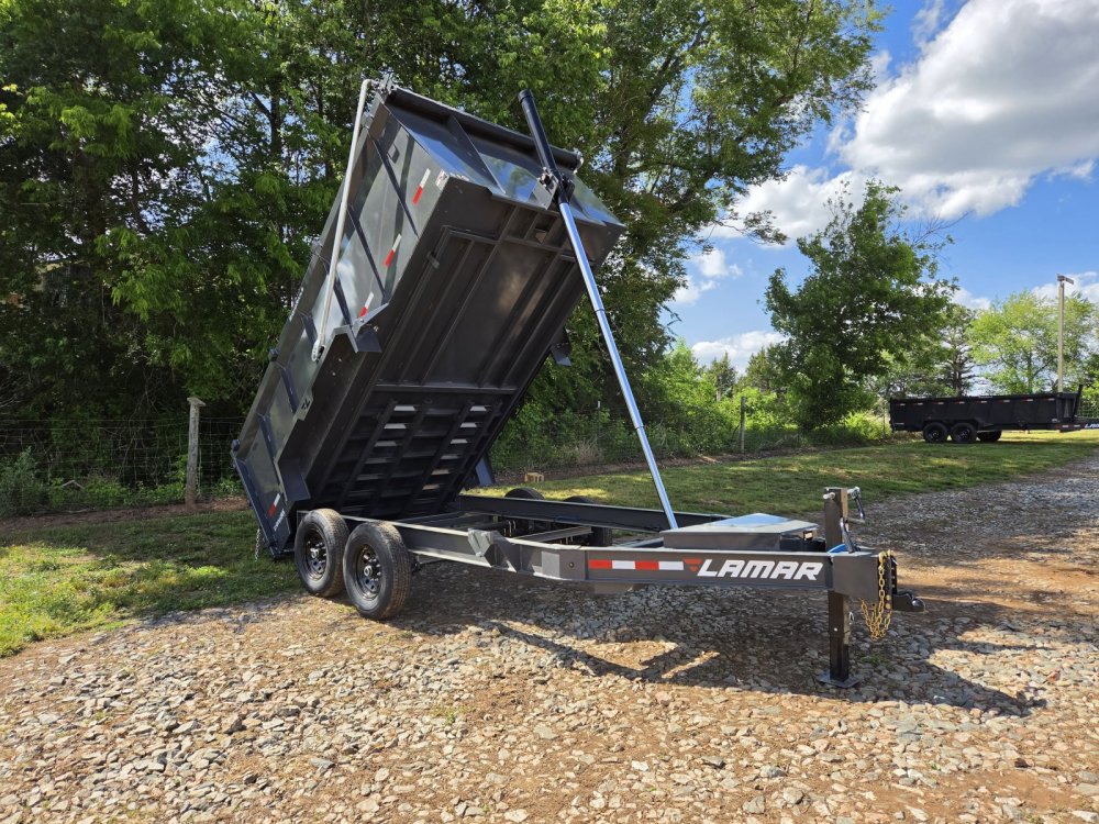 2027 Lamar 7x14 14k Telescopic Dump w/ Upgraded Tarp and 48" Sides