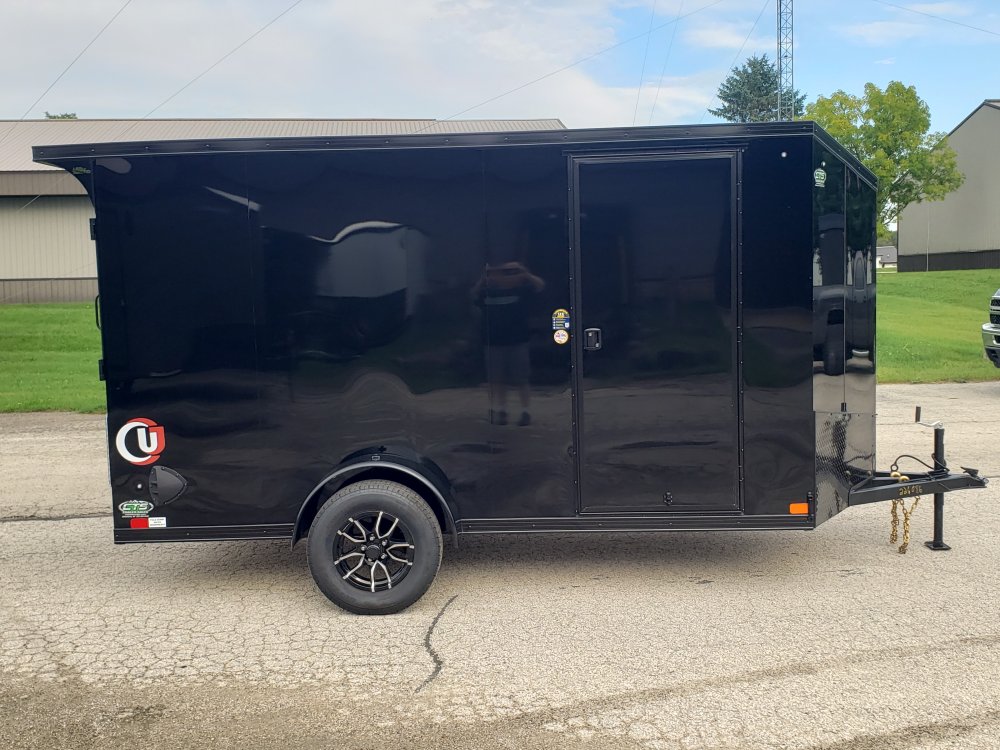 2027 United Trailers UJ 6' x 12' + 2' v nose enclosed cargo trailer