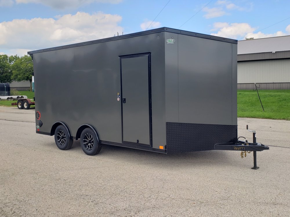 2027 United Trailers UJ 8.5' x 16' + 2' v nose enclosed cargo trailer