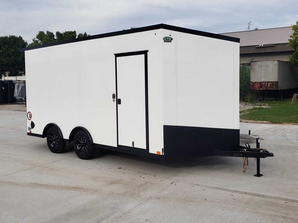 2027 United Trailers UJ 8.5' x 16' + 2' v nose enclosed cargo trailer