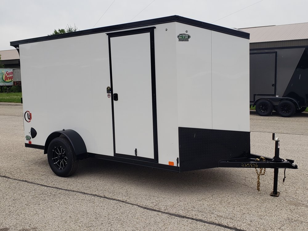 2026 United Trailers UJ 6' x 12' + 2' v nose enclosed cargo trailer