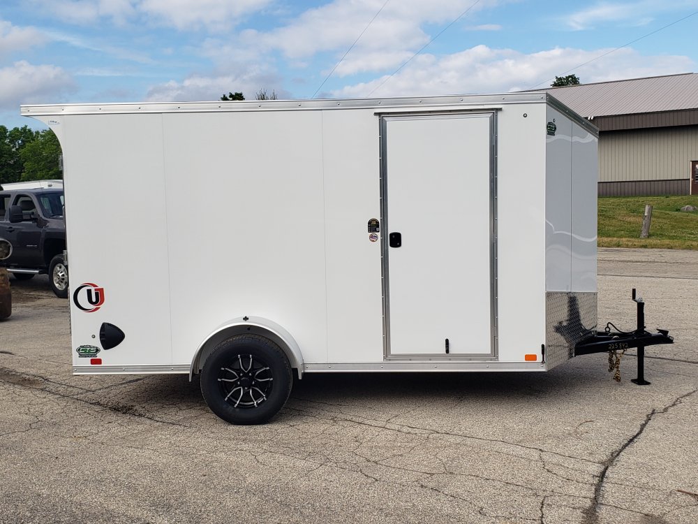 2026 United Trailers UJ 6' x 12' + 2' v nose enclosed cargo trailer