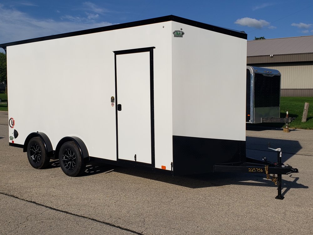 2026 United Trailers UJ 7.5' x 16' + 2' v nose enclosed cargo trailer