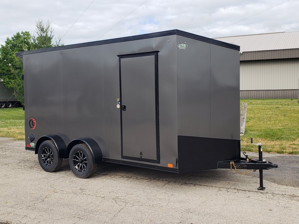 2026 United Trailers UJ 7' x 14' + 2' v nose enclosed cargo trailer