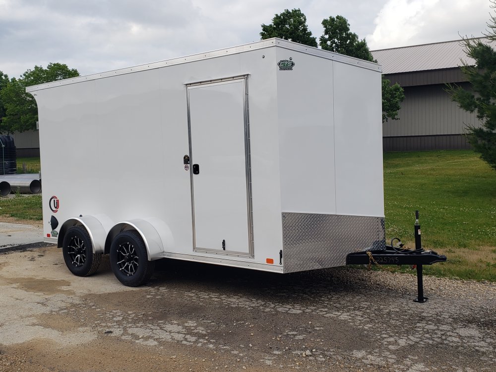 2026 United Trailers UJ 7' x 14' + 2' v nose enclosed cargo trailer