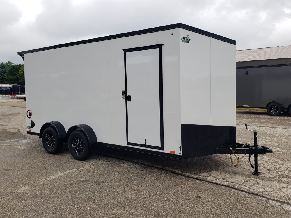 2026 United Trailers UJ 7' x 16' + 2' v nose enclosed cargo trailer