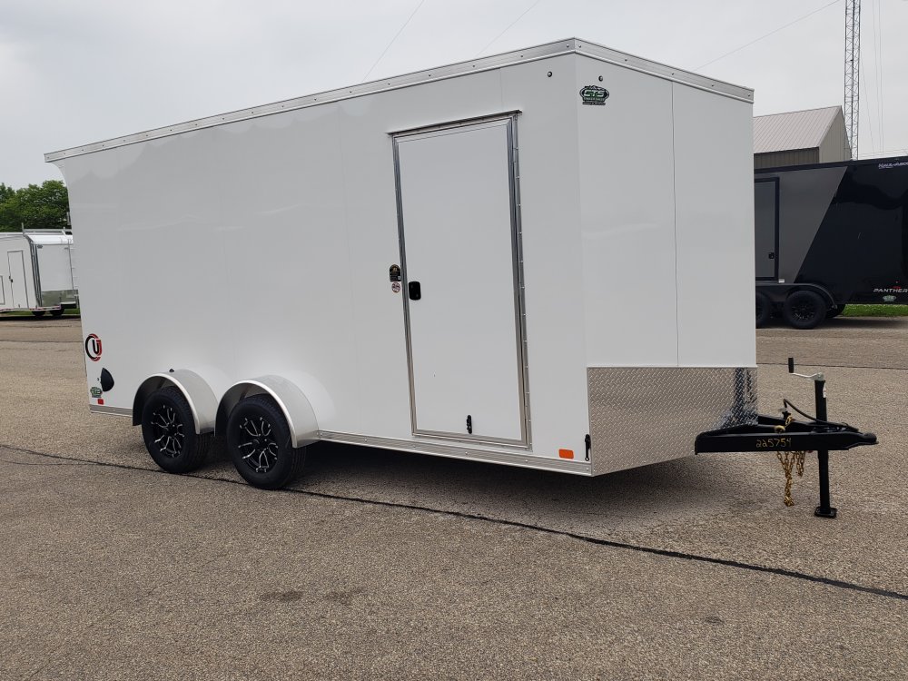 2026 United Trailers UJ 7' x 16' + 2' v nose enclosed cargo trailer