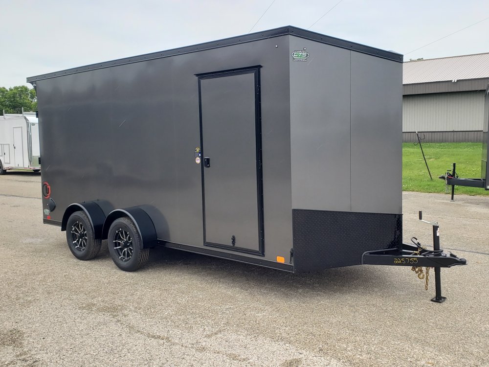 2026 United Trailers UJ 7' x 16' + 2' v nose enclosed cargo trailer