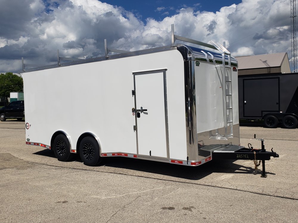 2026 United Trailers UXT-8.520TA70 enclosed contractor construction trailer w/ wing & ladder racks